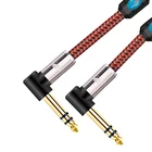 Аудиокабель TRS для студийных мониторов, стерео 14 мм, аудиокабель со штекером на штекер, 6,35 дюйма, усилитель для гитары, консоль-микшер, сбалансированные экранированные шнуры