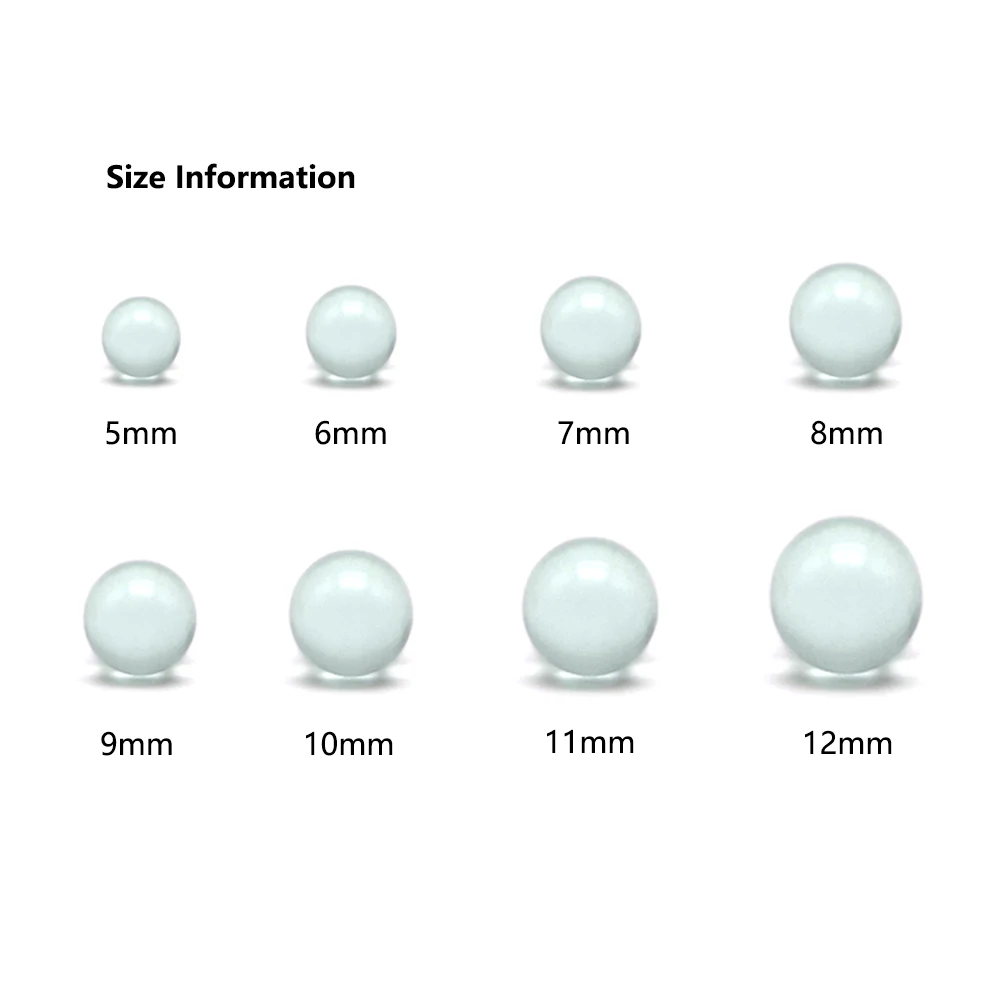 Прозрачный стеклянный шаровой клапан LOMINT для кальяна аксессуары 5 мм 6 7 8 9 10 11 12