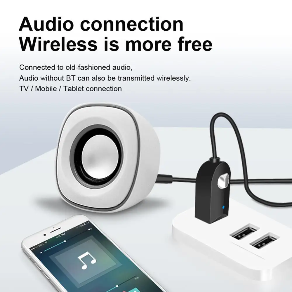 5 0 Bluetooth аудио приемник передатчик микрофон AUX USB разъем 3 мм для ТВ ПК наушники