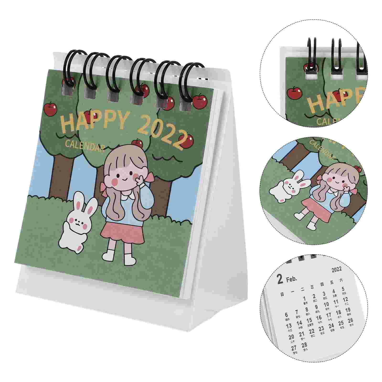 

1 шт. Настольный календарь 2022, настольный бумажный календарь, планировщик расписания на год (разные цвета)