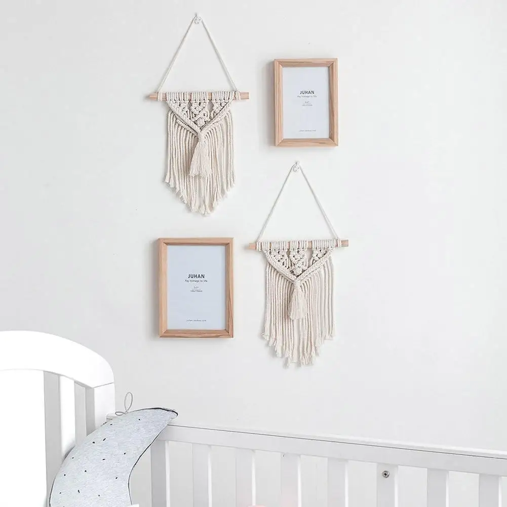 

Macrame Wall Hanging Home Decoration Accessories Feathered Wall Hand Decor Charm Tapestry Boho Hanging Woven Car E3A9
