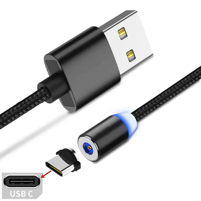 Магнитный светящийся зарядный кабель Type-C для Samsung S20 A71 A50 USB 3 0 быстрая зарядка Honor
