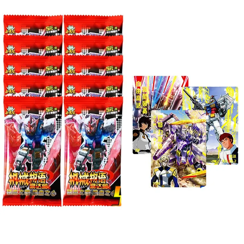Gundam-tarjeta de Anime ZR SR TSR UR SSR, tarjetas de juego de colecci&oacute;n, juguetes para ni&ntilde;os-5