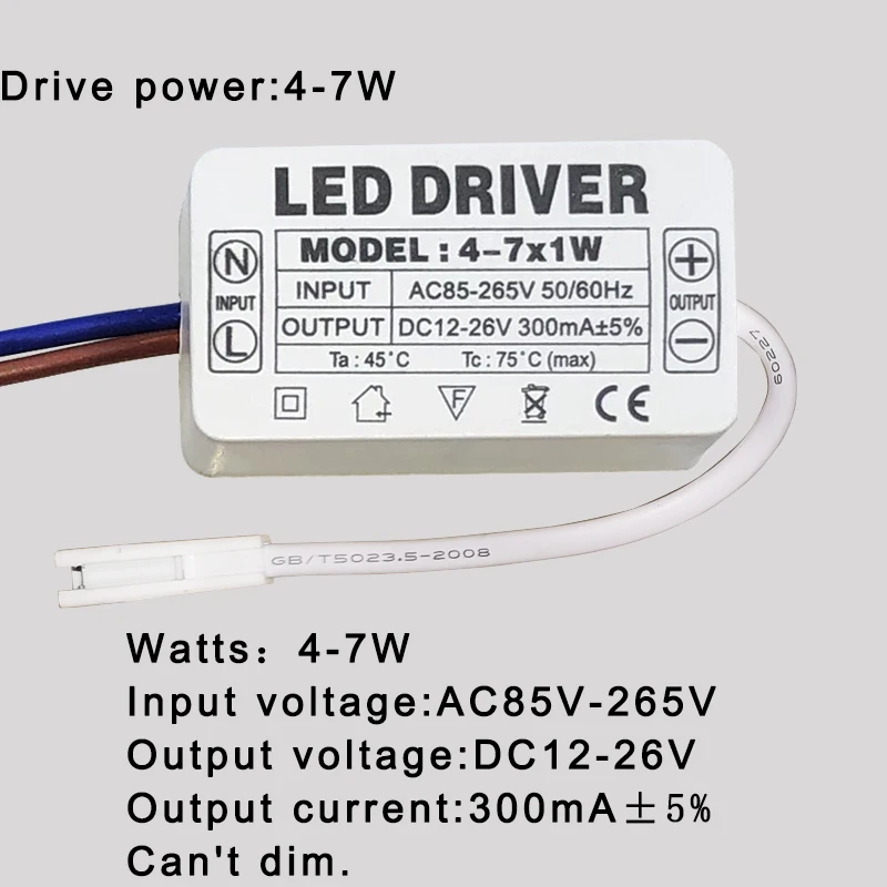 High Quality 1W 7W 15W 18W 24W 36W Power Supply LED Driver Adapter Transformer Switch For LED Lights
