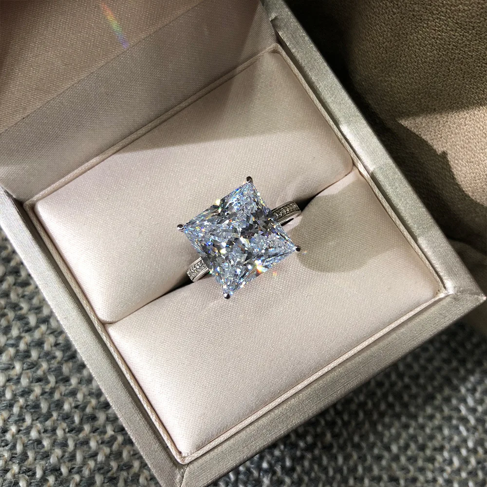 Женские 925 серебро большой площади выращивания diamond цитрин ручек на выбор