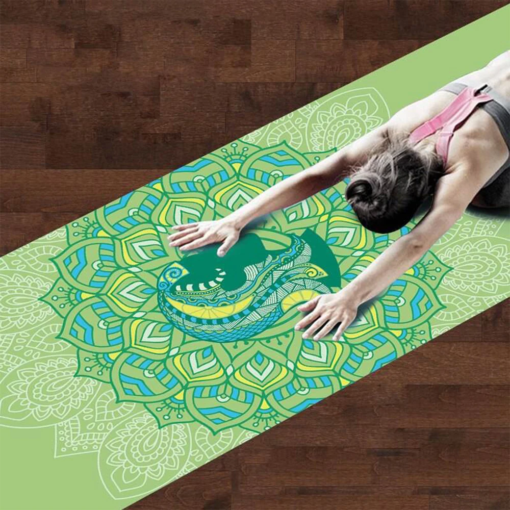 

Yoga Pad PVC Printing Thick Non-slip Home Gym Training Yoga Mat Pad for Workout Exercise Fitness Pilates 68" x 24