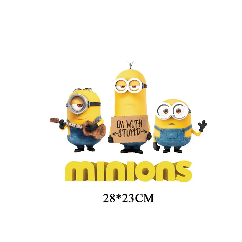 Железные нашивки с героями мультфильмов, аниме, Миньоны для детской одежды, сделай сам, аппликация, теплопереводные виниловые наклейки, полоски на одежде