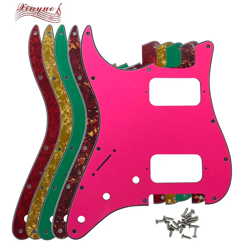 

Xinyue Guitar Parts For Left Handed FD US 11 Mounting Screw Hole Standard Start HH Humbucker Guitar Pickguard