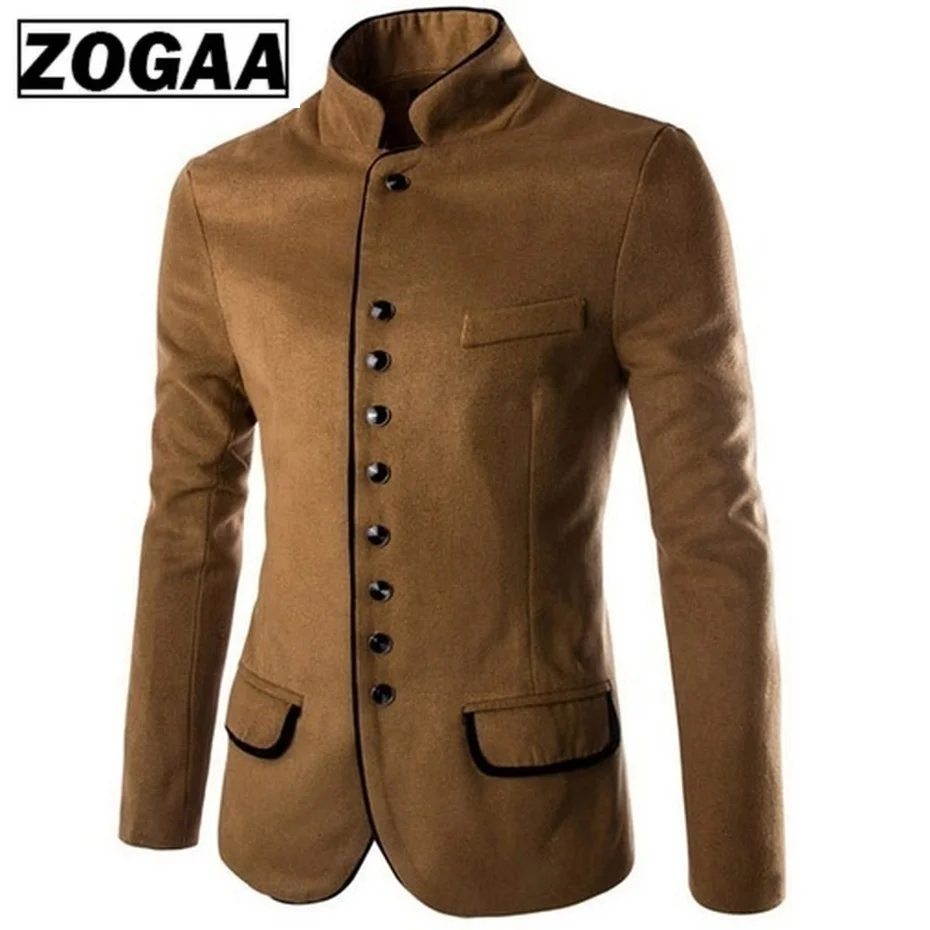 ZOGAA мужские повседневные куртки пальто приталенный Блейзер костюмы для мужчин