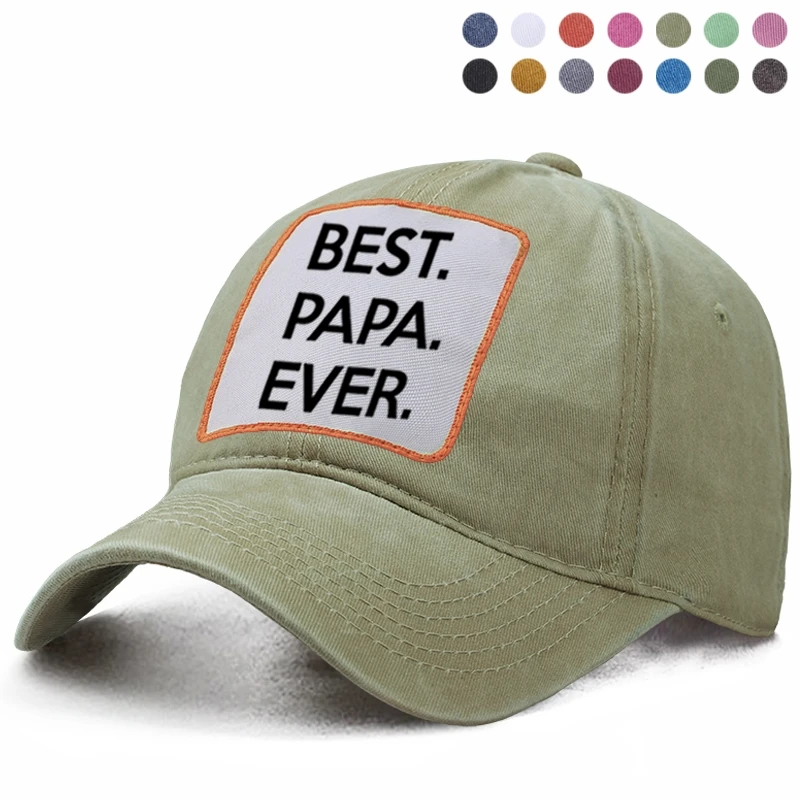 Best Papa никогда не Бейсбол Кепки папа Кепка тракер из плотного натурального хлопка