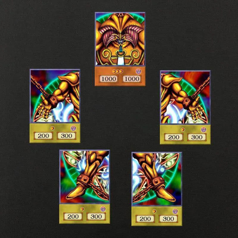 5 шт. Yu-Gi-Oh! Карты в стиле аниме Темный волшебник экзодия обелиск слизер Ra Yugioh DM