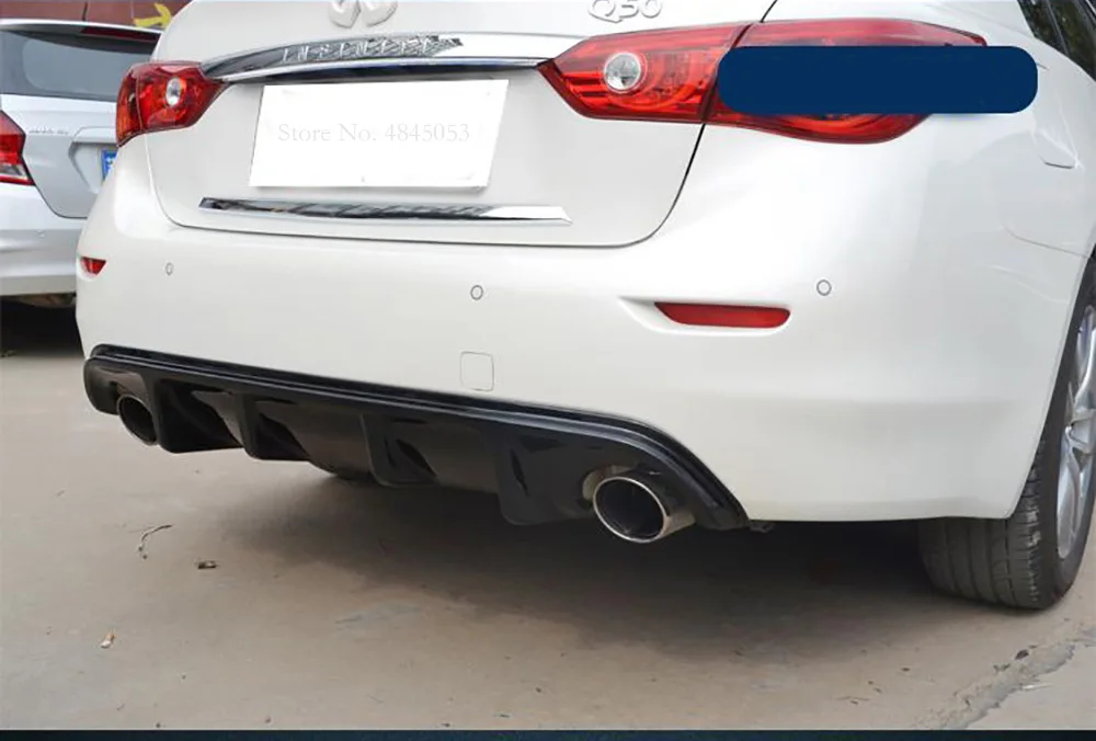 For Infiniti Q50 Q50L Q50S 2014 2015 2016 Carbon Fiber Black Rear Spoiler Diffuser Bumper Trunk Tail Cover Trim | Автомобили и
