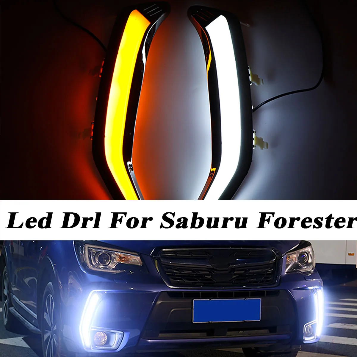 Распродажа светодиодный Белый Водонепроницаемый DRL для Subaru Forester 2013 2014 2015 2016 2017 2018