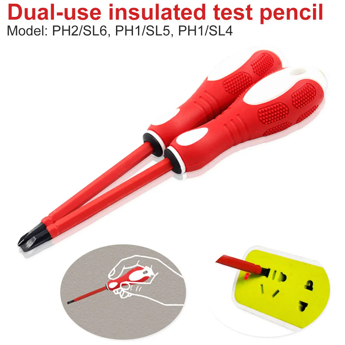 

2 In 1 Screwdriver Tool Dual Head Screwdriver Electrical Tester Pen 1000V Voltage Detector Tool