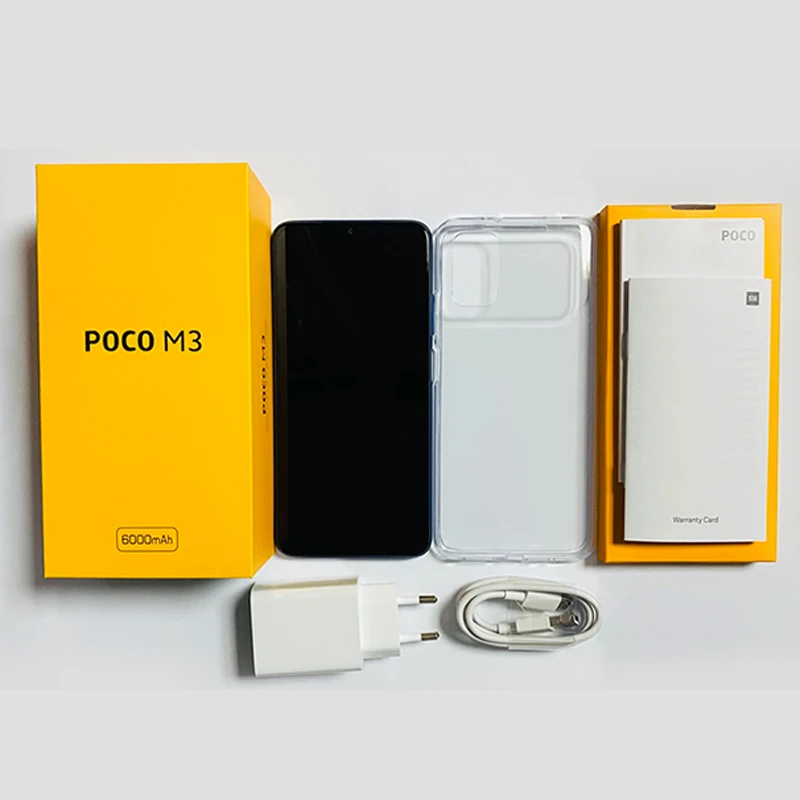 Smartphone POCO M3 versi&oacute;n Global, 4GB de RAM, 64GB de ROM, bater&iacute;a de 6000mAh, Snapdragon 662, ocho n&uacute;cleos, Triple c&aacute;mara de 48MP-4