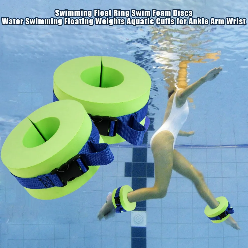 

2PCs/ Set EVA Foam Swim Discs Arm Bands Floating Sleeves Inflatable Pool Float Board For Adult Swimming Exercises Circles Rings