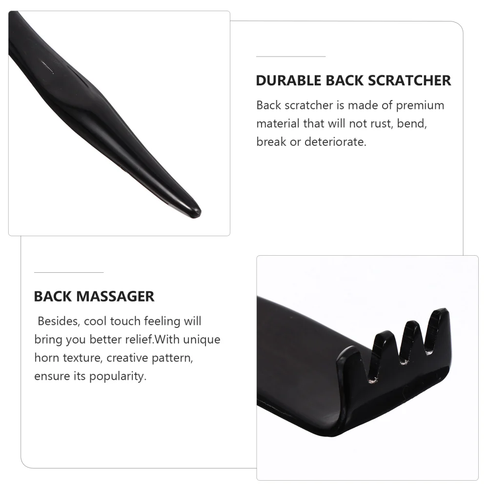 

1pc Durable Back Scratcher Back Massager Manual Scratcher for Men (Black)