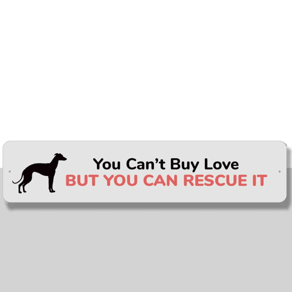 

Dog Rescue Sign Rescuer Pet Lover Plaque Aluminum Metal Wall Decor