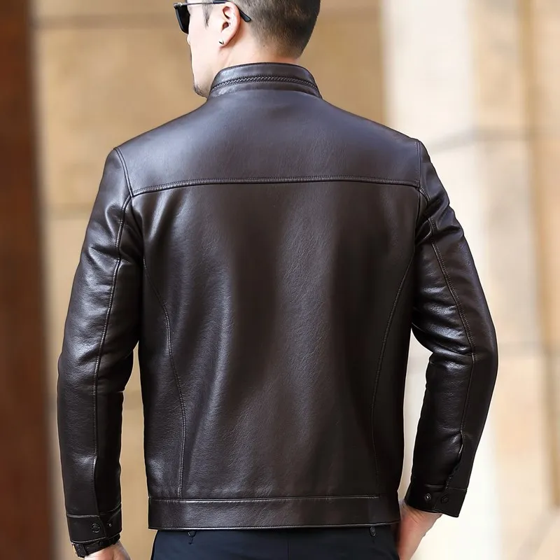 Кожаная мужская куртка большого размера 4XL |