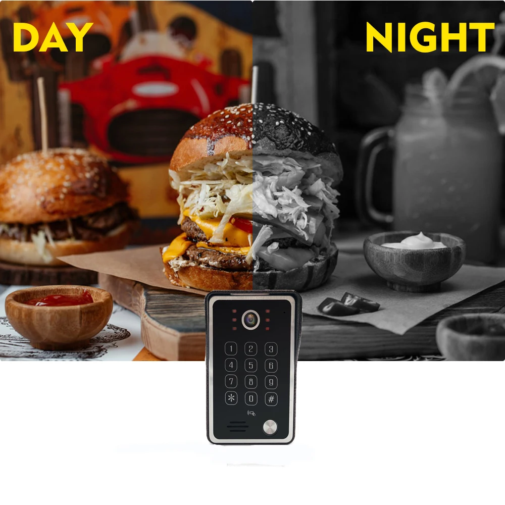 dragonsview wifi intercom video door phone doorbell ir 10 inch 2 monitors 2 cctv camera rfid unlock door access motion detection free global shipping