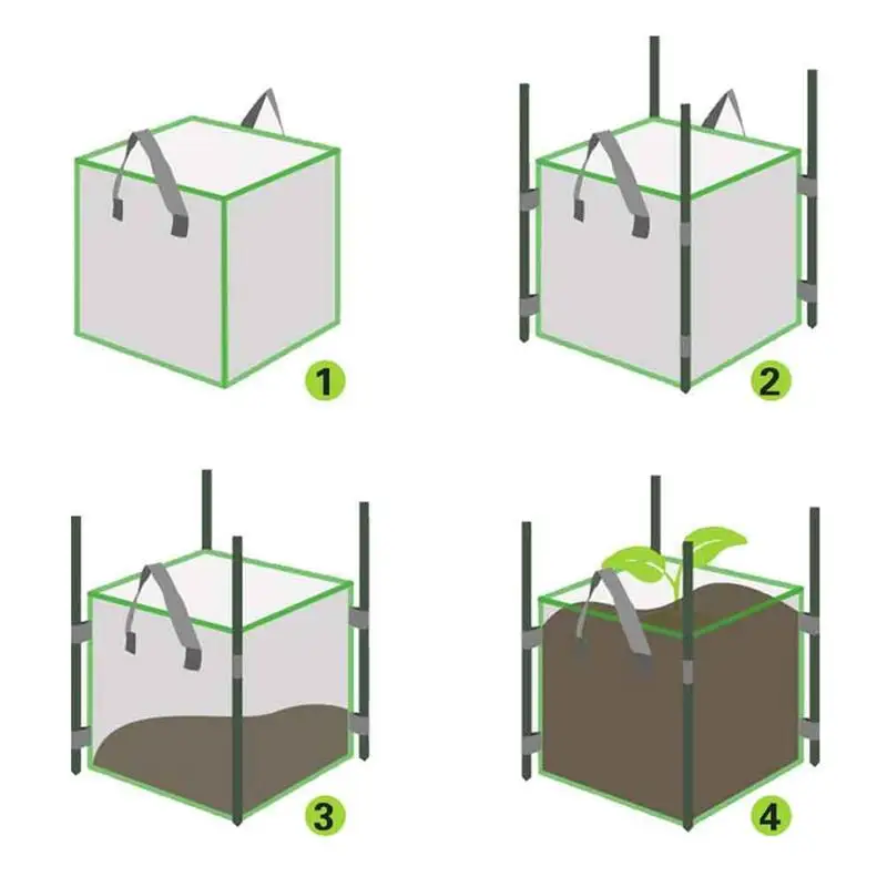 

3/5 Gallon Planting Pouch Square Vegetable Planting Bags Plant Growing Bag Flower Pot Planter Seedling Growing Pots Garden Tools