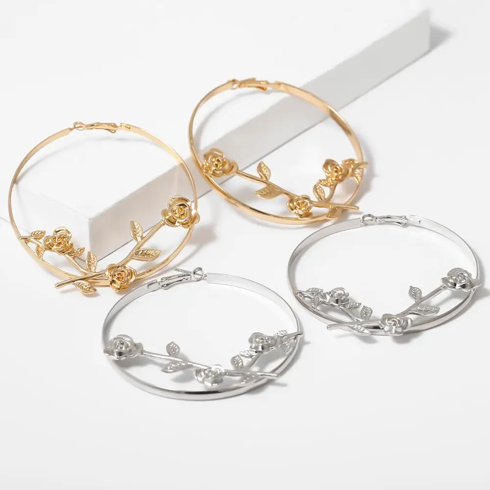 Женские большие круглые серьги-кольца laceso золотого цвета ювелирные изделия для