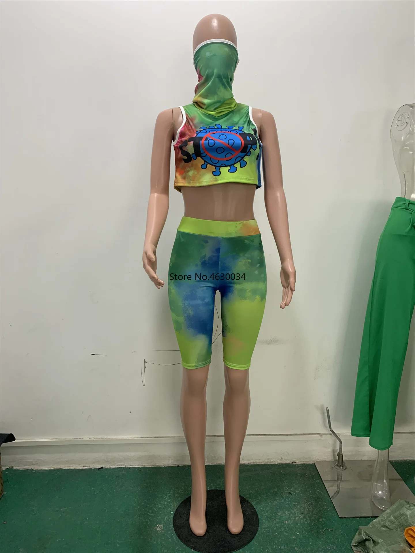 Спортивный женский комплект элегантный галстук краситель черная дыра