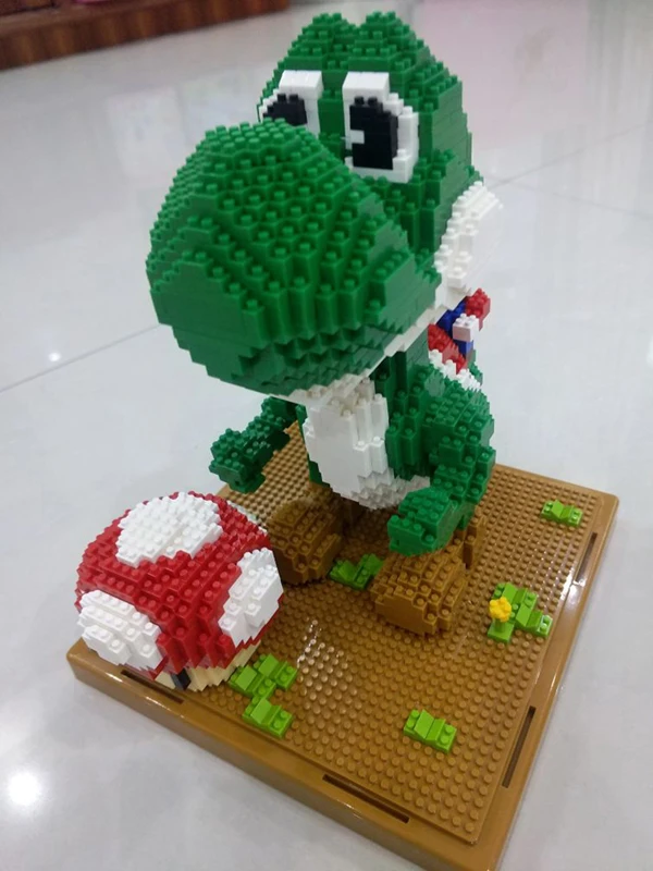 LNO Игра Супер Марио Луиджи Йоши Монстр пожарная пчела Пикачу DIY Мини