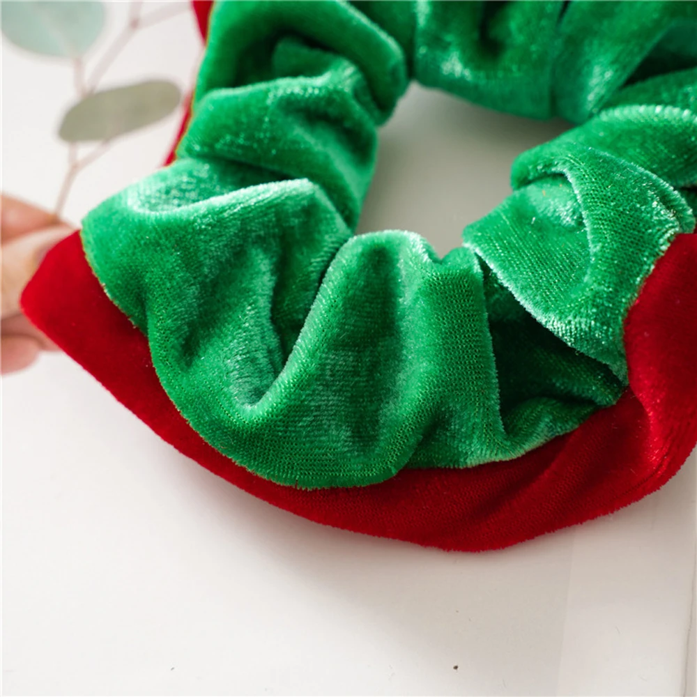 

Christmas Velvet Scrunchie Hair Rope Patchwork Hair Scrunchies Women Elastic Hair Bands Girls Hair Ties Winter Hair Accessories