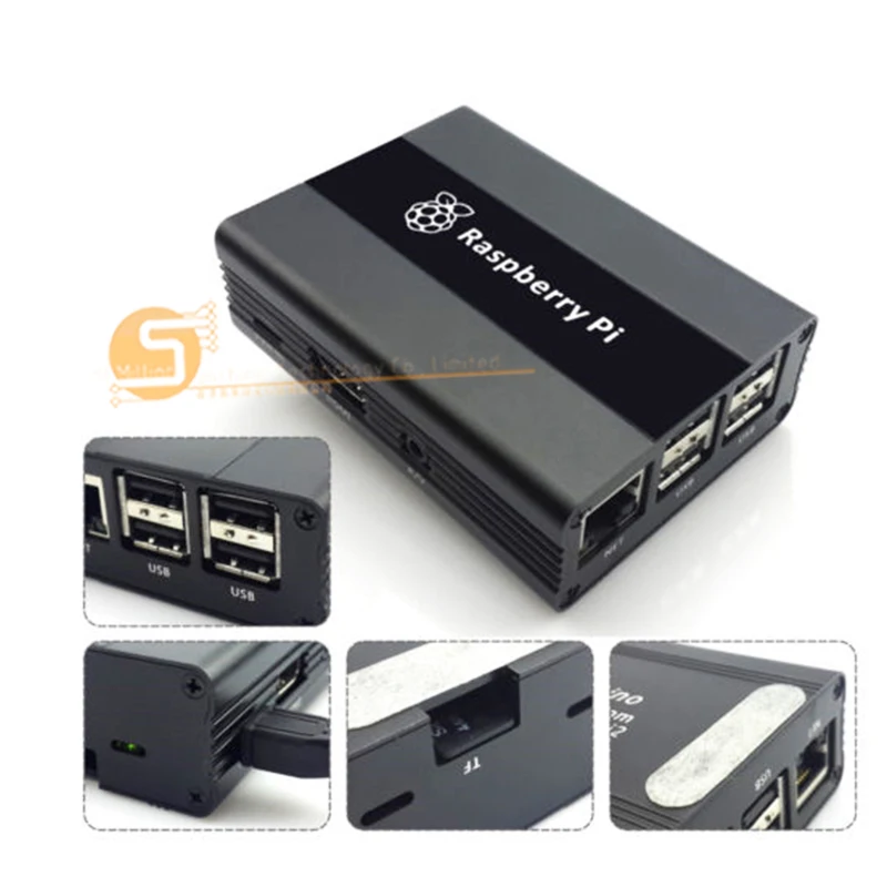 Raspberry Pi алюминиевая оболочка 3 металлическая защитная коробка для pi 3B/3B