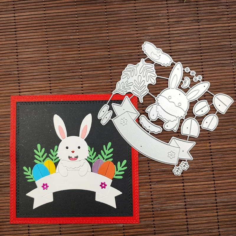 

Easter Bunny Eggs Metal Cutting Dies Stencil Scrapbooking DIY Album Stamp Paper