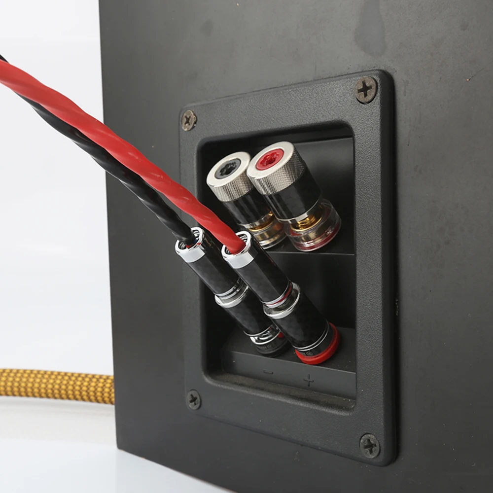 2 шт. высококачественный медный родиевый банановый разъем BFA из углеродного