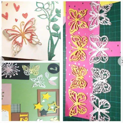 4 шт. металлические Вырубные штампы в виде бабочек для рукоделия скрапбукинга