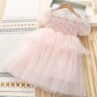 kids dresses for party princess birthday lace embroidery toddler girls dress kids costume ball gown 4 8y