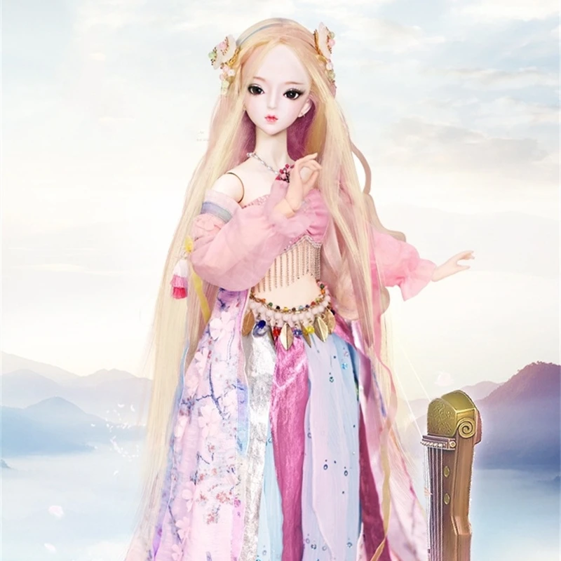 

26 Movable Joints BJD Doll 1/3 With Full Outfits Wigs Shoes Makeup Ball Jointed Dolls Collection Kids Toys Christmas Gifts