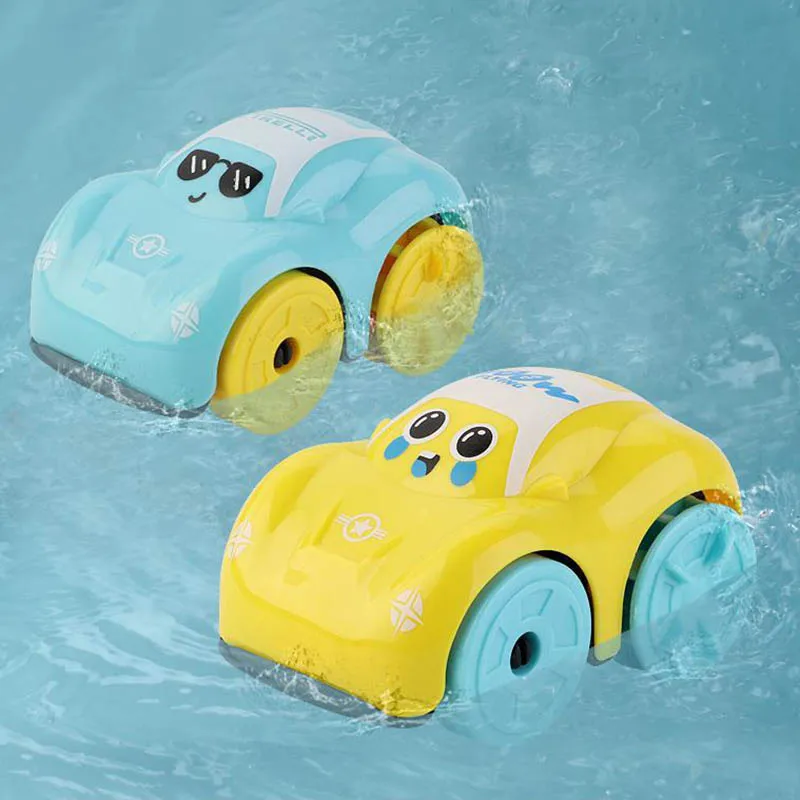 

1Pcs Cute Cartoon Baby Bath Toys Floating Toys Creative Car Shape Baby Swim Clock-work Toys Cartoon Vehicle Water Playing Toy