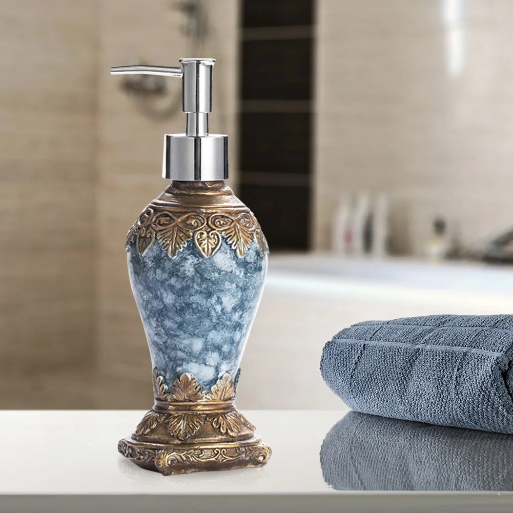 

Vintage Shampoo Lotion Bottle Agate Patterned Shower Gel Storage Press Bottle Creative Latex Soap Liquid Container Home Decor