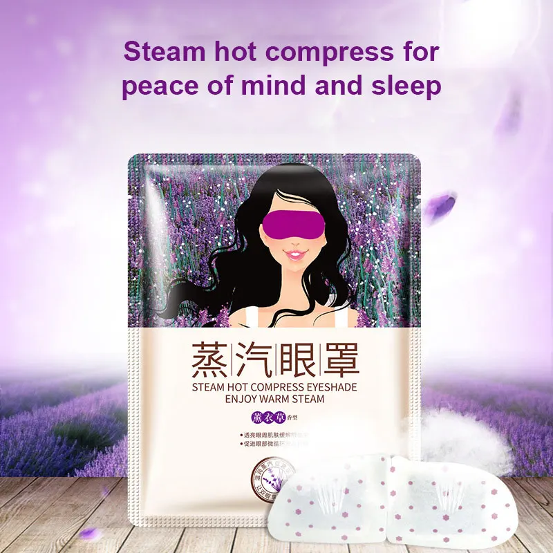 

6pcs Steam Hot Compress Eye Patch Lavender Moisturizing Enjoy Warm Steam Anti-Puffiness Reduce Dark Circle Eye Care