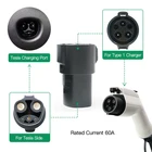 Адаптер type 1 к Tesla SAE J1772, зарядное устройство TSL02, зарядный адаптер OEM модели Tesla SAE J1772, адаптер