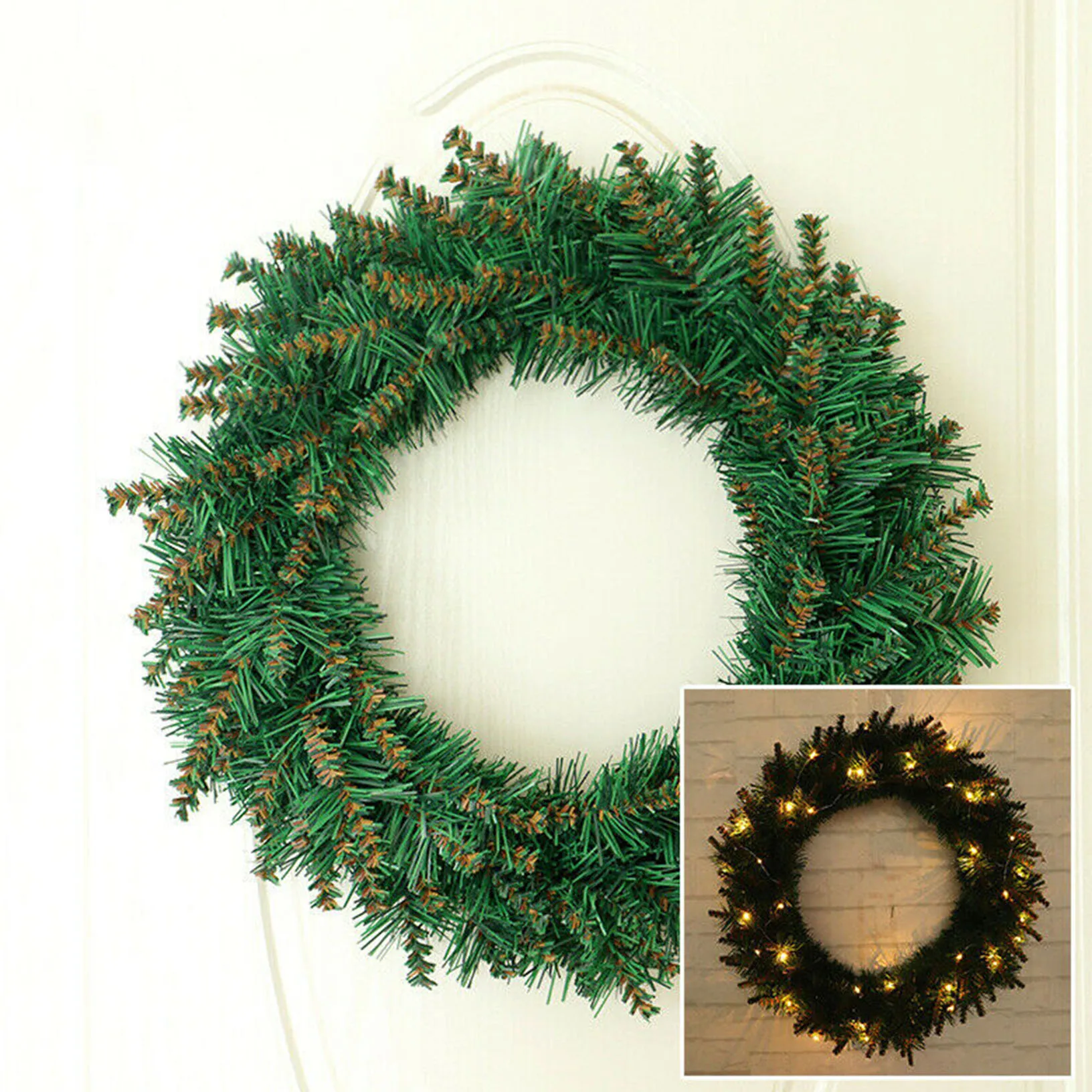 Искусственная Рождественская цветочная гирлянда из сосны 30 см подвесное