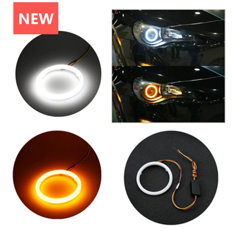 

1pcs Daytime Running Headlight Lamp 12V 5W 60MM 70MM 80MM 90MM 100MM 110MM 120MM Auto Angel Eyes Signal Light Car-styling