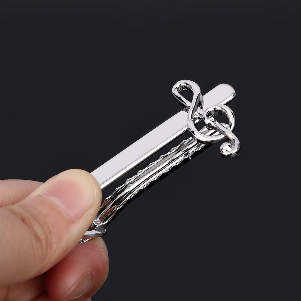 Винтажные Зажимы для галстука с музыкальными Нотками Модные Серебряные пианино