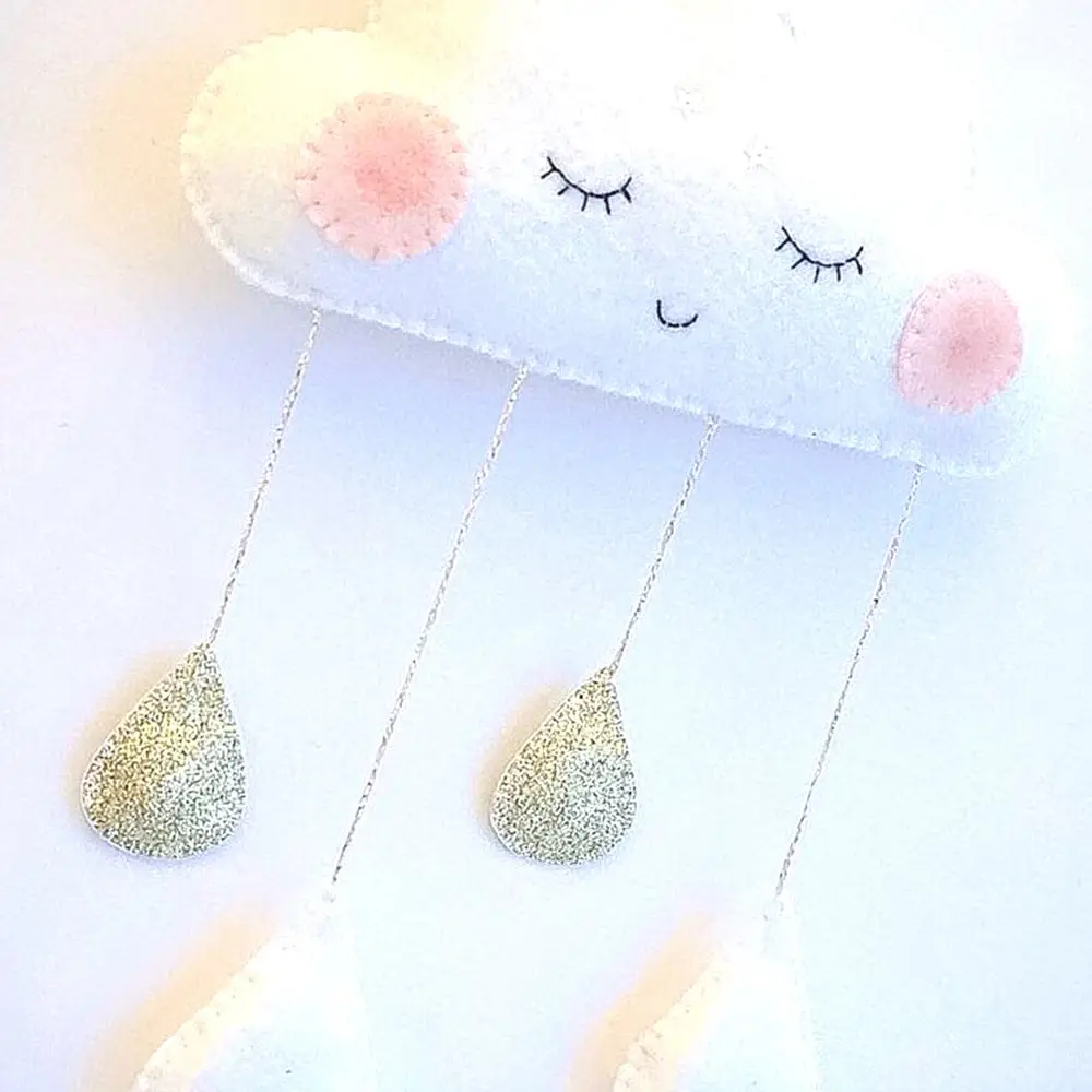 Настенный декор в скандинавском стиле милые улыбающиеся облака украшение для