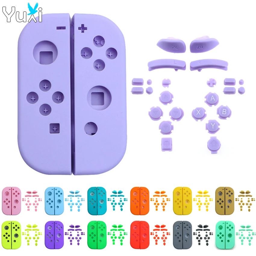 

YuXi Replacement Housing Shell Case For Nintend Switch JoyCon with L R ZL ZR SL SR ABXY Buttons Set For NS Joy-Con Controller