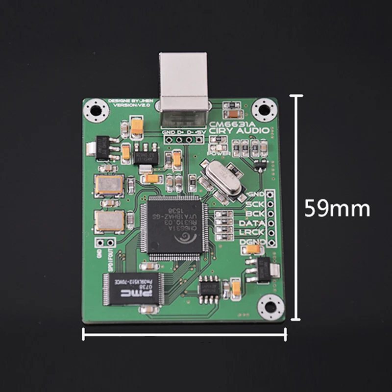 Модуль карты цифрового интерфейса CM6631A USB ЦАП плата к выходу IIS SPDIF 24 бит