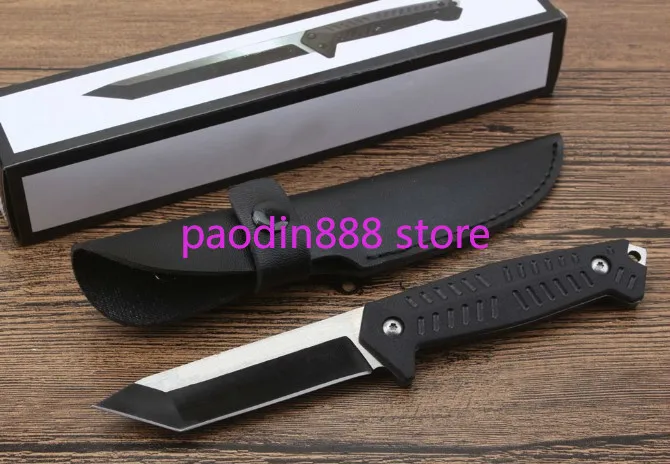 Прямой нож с черным орлом 440C фиксированное лезвие тактические уличные ножи для