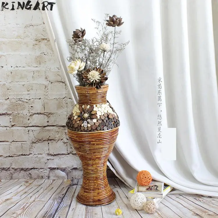 Китайская напольная ваза в стиле ретро Настольная Ваза для балкона окна гостиной