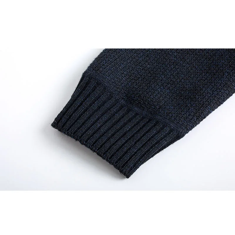 

Men Sweater With A Hood Thick 2020 New Winter Plus Velvet To Keep Warm Zipper Patchwork Male Knitted Cardigan Student Coat M31