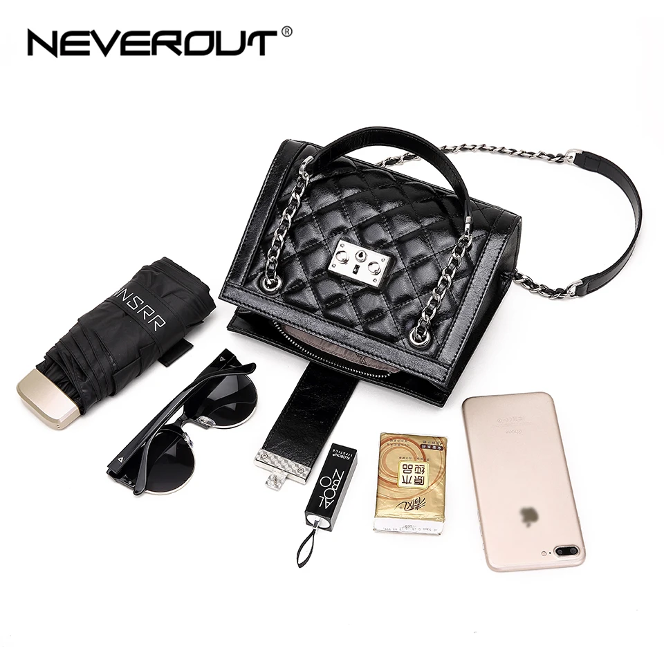 Сумка через плечо NEVEROUT Женская маленькая из спилка черная 2019|Сумки с ручками| |