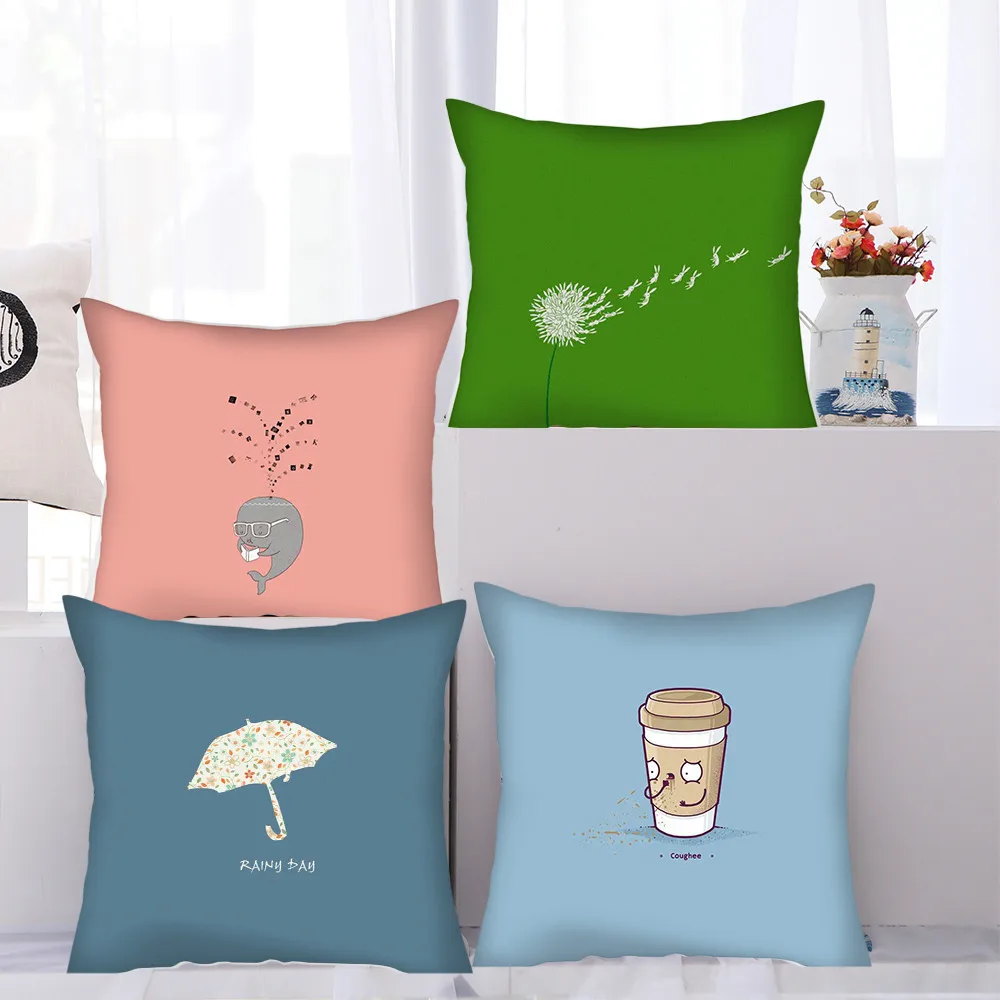 Однотонная Подушка чехол из персиковой кожи наволочка для дома декоративная